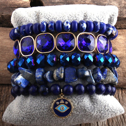 Starry Magic 5-Piece Bracelet Set in Blue
