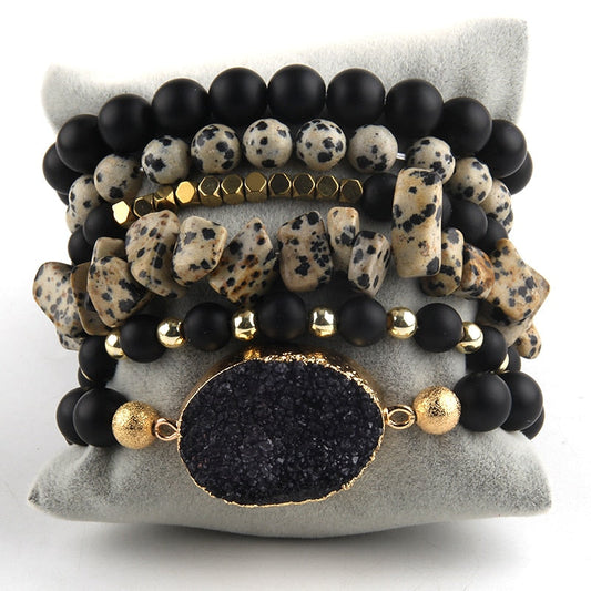 Eclipse Noir in Black 6-Piece Bracelet Stack